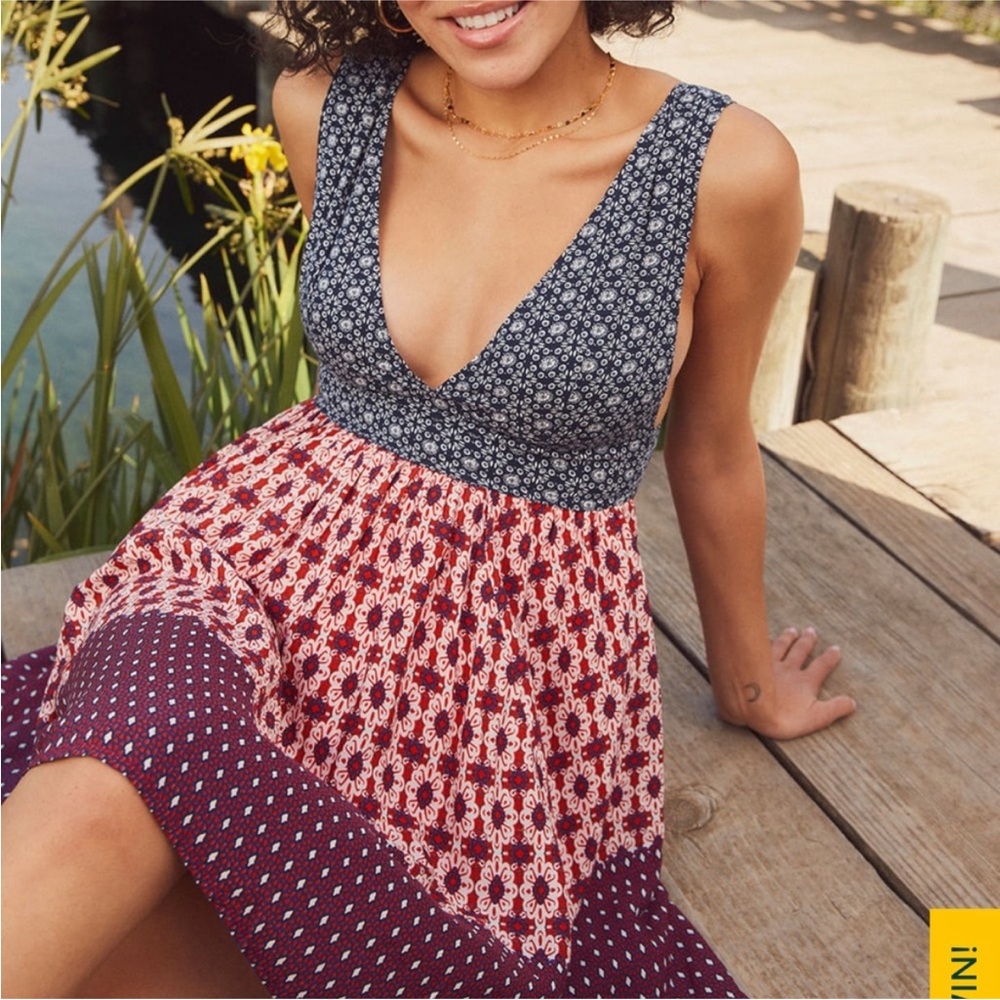 Lulu's Black and Burgundy Floral Mini Dress - Picture 8 of 8